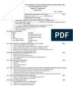 11th Commerce Questiona Paper