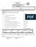 Third Grading Periodical Test in Mapeh 6 2017-2018