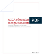 ACCA Education Recognition Status