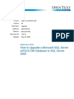 How To Upgrade A Microsoft SQL Server EDOCS DM Database To SQL Server 2005