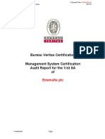 Bureau Veritas Certification Management System Certification Audit Report For The 1rst SA of