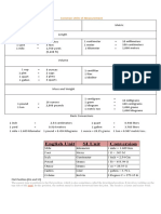 Common Units of Measurement: Flat Position (1G and 1F)