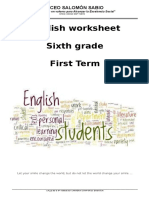 English Worksheet Sixth Grade First Term: Liceo Salomón Sabio