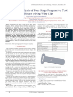 Design and Analysis of Four Stage Progressive Tool For House-Wiring Wire Clip