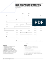 Tropical Rainforest Crossword