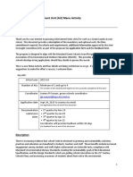 Green Leader Achievement Unit (AU) Menu Activity General Information