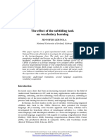 The Effect of The Subtitling Task On Vocabulary Learning: Jennifer Lertola