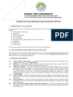 Revised Project Report Format