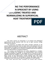 Increasing The Performance of Chain Sprocket by Using Cryogenic Treated and Normalizing in Superficial Heat Treatment