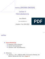 Econometrics (EM2008/EM2Q05) Heteroskedasticity: Irene Mammi