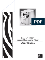 User Guide: Zebra 105SL™ Industrial/Commercial Printer