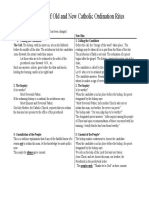 Comparison of Old and New Catholic Ordination Rites