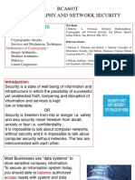 BCA603T Cryptography and Network Security: Unit - I Contents