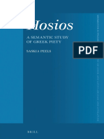 (Mnemosyne Supplements - Monographs On Greek and Latin Language and Literature 387) Saskia Peels - Hosios - A Semantic Study of Greek Piety-Brill Academic Publishers (2016) PDF