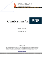 Combustion Analyser: Users Manual