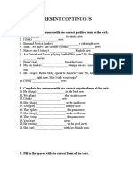 3 Present Continuous Worksheet