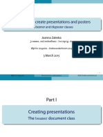 Using LATEX To Create Presentations and PDF