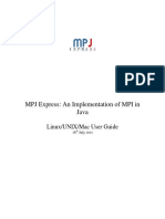 MPJ Express: An Implementation of MPI in Java: Linux/UNIX/Mac User Guide