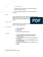 Lab 3.1 Create A Report Using Cube Data: Scenario