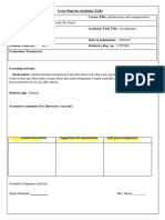 Learning Outcome: Evaluator's Comments (For Instructor's Use Only)