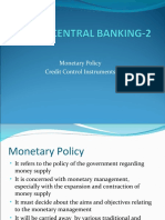 Monetary Policy Credit Control Instruments