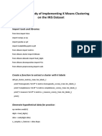 Simple Case Study of Implementing K Means Clustering On The IRIS Dataset