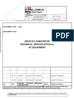 230/33 KV Substation Technical Specification For Ac Equipment