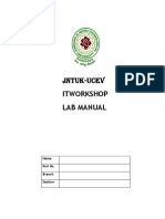 It Workshop Record Lab Manual