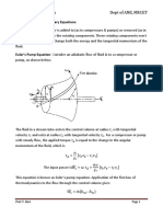 Aerospace Propulsion Dept of ANE, MRCET: 2.1:euler's Turbo-Machinery Equations