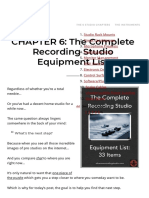 CHAPTER 6: The Complete Recording Studio Equipment List