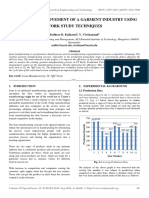 Efficiency Improvement of A Garment Industry Using Work Study Techniques