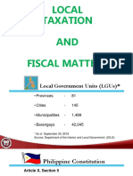 Local Taxation AND Fiscal Matters