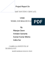 Project Report On Dynamic Routing Using Acl: Camellia Institute of Technology