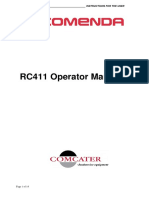 RC411 Operator Manual: Instructions For The User