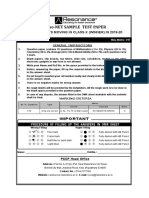 Reso-Net Sample Test Paper: For Students Moving in Class-X (Winner) in 2019-20