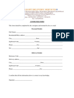 Consignment Delivery Form A