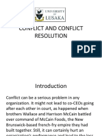 Conflict and Conflict Resolution