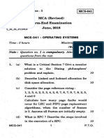 Mcs-041: Operating Systems