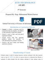 Concrete Technology: 4 Semester Prepared By: Engr. Muhammad Waleed Sarwar