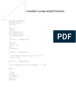 Largest of Two Numbers Using Nested Function