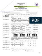 2nd Periodical Test in Mapeh 6 2017