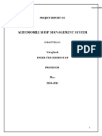 Automobile Shop MANAGEMENT SYSTEM: Project Report On