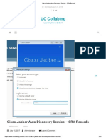 Cisco Jabber Auto Discovery Service - SRV Records