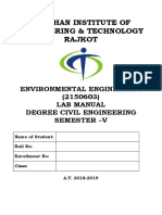 (EnvironmentAL Engineering Laboratory Manual PDF