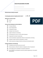 Contract Documentation Checklist