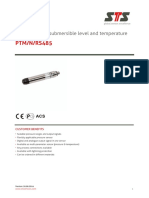 PTM/N/RS485: Programmable Submersible Level and Temperature Transmitters