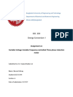 Variable Voltage & Frequency Controlled 3 Phase Induction Motor