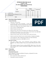 Informatics Practices (Old) Xii (For The Academic Year 2019-20 Only) Course Design (Code No. 265)