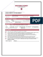 Assignment Cover Sheet: Imran Ali Tamer 18019647