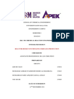 Ekc 336 Chemical Reaction Engineering: Reactor Design of Ethylene Oxide (Eo) Production